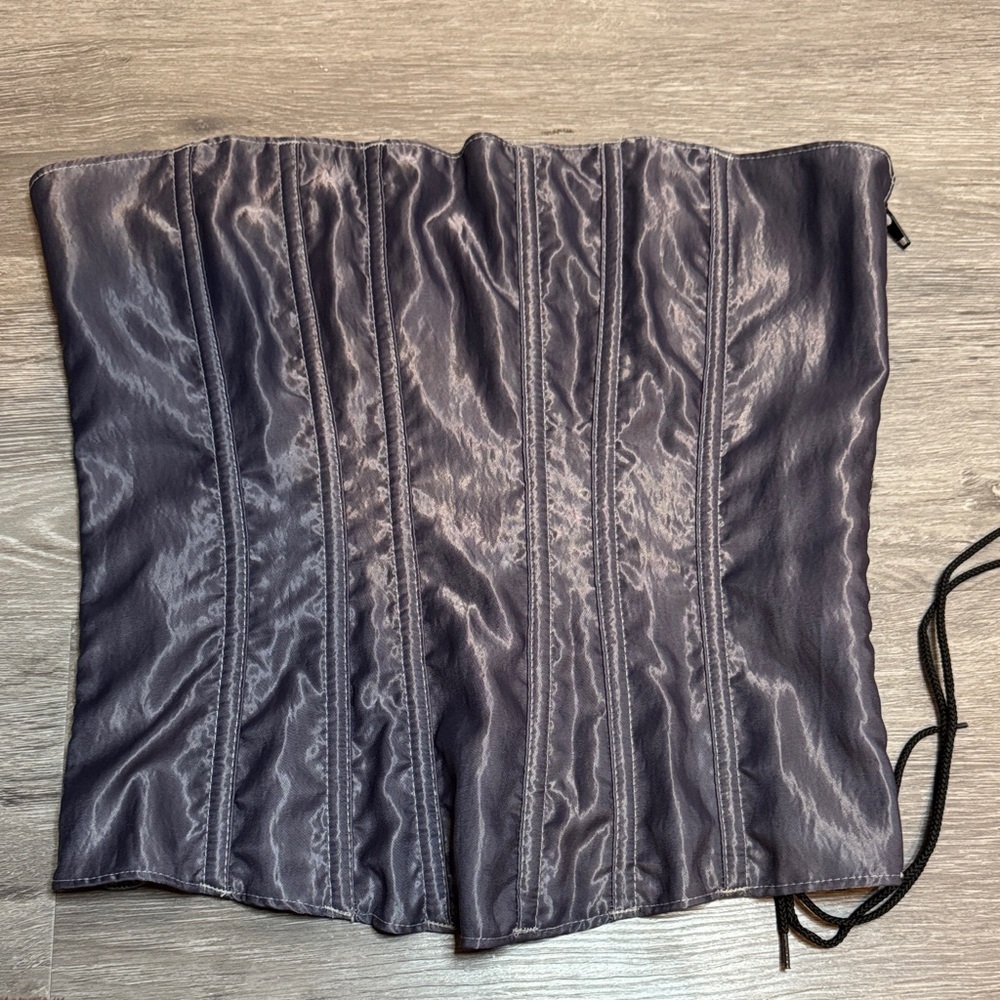 Subversive Metallic Iridescent Purple Corset - Picture 1 of 9